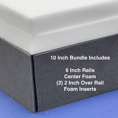 10 Inch Support Foam Bundle - Rails Inserts & Center Foam Divider