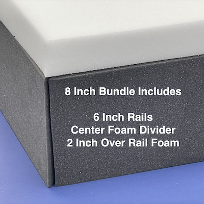 8 Inch Support Foam Bundle - Rails Inserts & Center Foam Divider